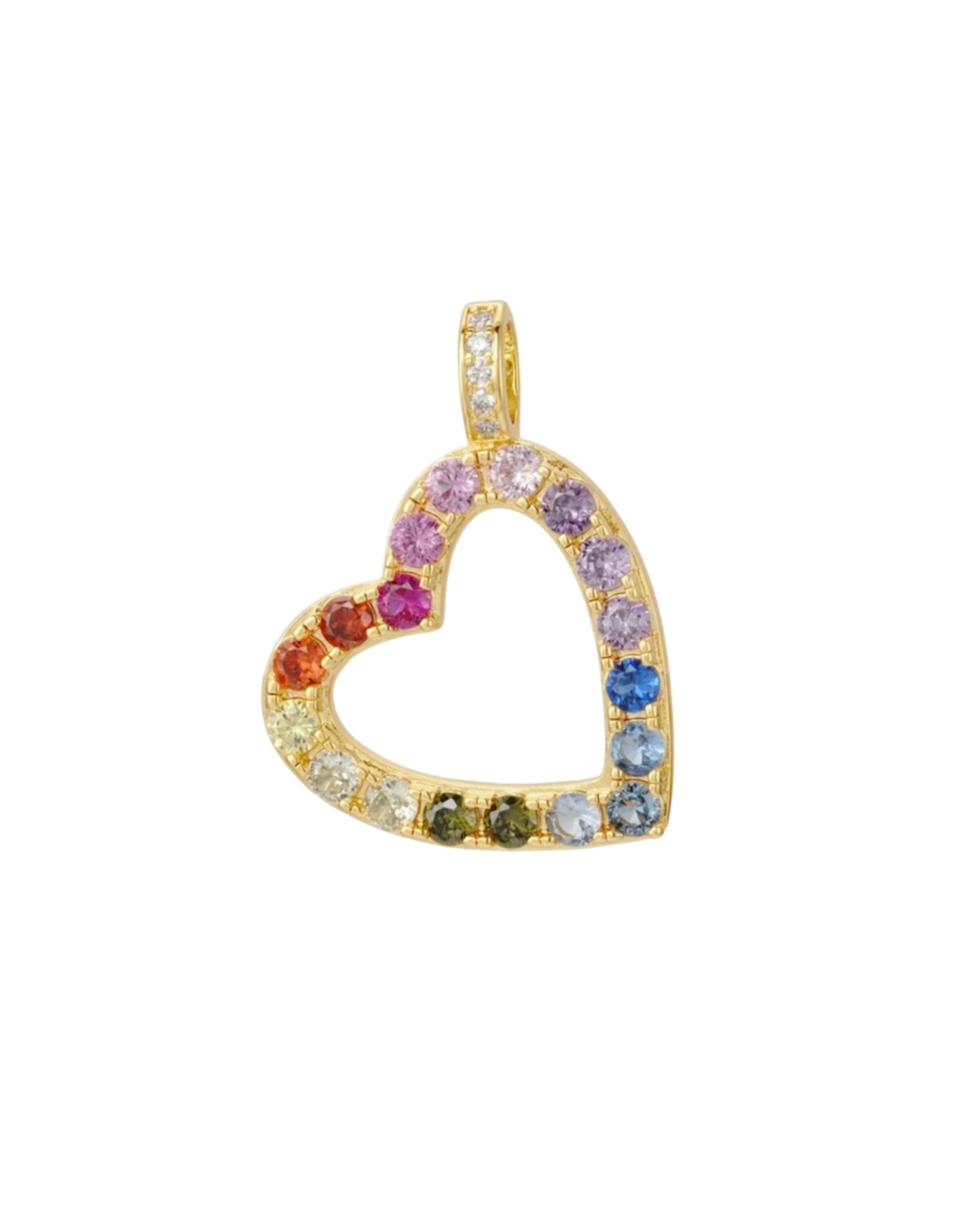 Multicolored Heart Pendant